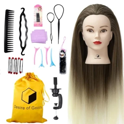 Afbeelding van Desire of Goods Oefenhoofd kappershoofd Ombre met accessoires en tafelklem