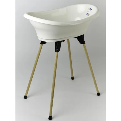 Afbeelding van Thermobaby Vasco baby badje met standaard lelie wit