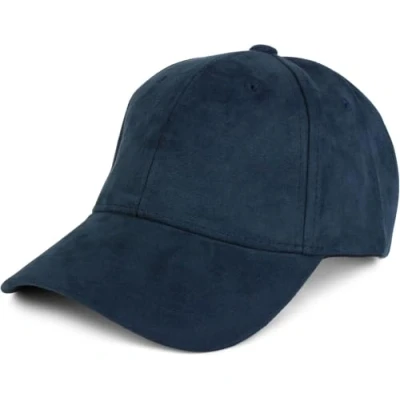 Afbeelding van styleBREAKER 04023049 Unisex Baseball Cap 6 Panel Suède Look Verstelbare Cap, Navy Blauw