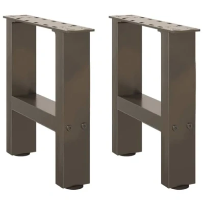 Afbeelding van vidaXL Salontafelpoten naturel staal 2 st 40x(30 31) cm