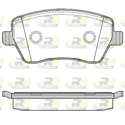 Afbeelding van ROADHOUSE 2987.00 Remblokkenset Vooras Met schroeven, kleeffolie toebehoren RENAULT: Clio 4, Megane IV Saloon, 4
