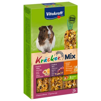 Afbeelding van Vitakraft Cavia Kracker 3in1 Knaagdiersnack Honing&amp;Fruit&amp;Noten