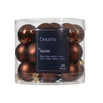 Afbeelding van Kerstbal gls d2.5 cm esprss ass 24st kerst Decoris