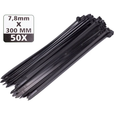 Afbeelding van Hofftech Tie Ribs 7.8 x 300 mm Zwart 50 stuks
