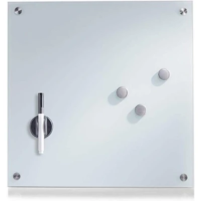 Afbeelding van Zeller Present 11600 memobord van glas, 40 x cm, wit