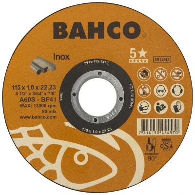 Afbeelding van BAHCO 3911 150 T41 I slijpschijf voor afbramen RVS x 1.0 22.23mm