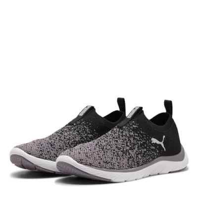 Afbeelding van Puma Softride Remi Slip on Knit Wn&#039;s Hardloopschoenen voor dames, Zwarte pruimenjam