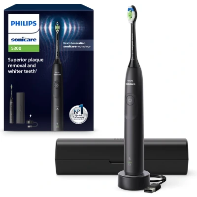 Afbeelding van Philips Sonicare 5300 Series Elektrische Tandenborstel Reisetui Zwart Wittere tanden HX7101/02