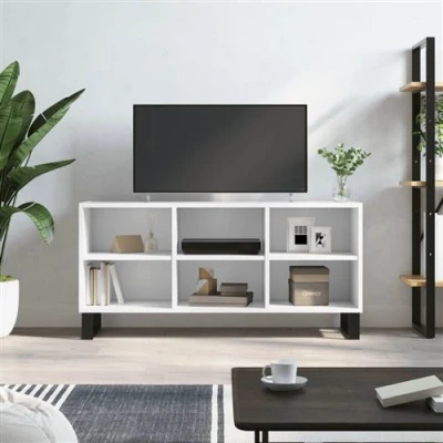 Afbeelding van vidaXL Tv meubel 103,5x30x50 cm bewerkt hout wit