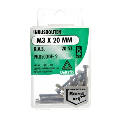 Afbeelding van inbusbouten rvs m4x30mm