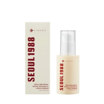 Image de KSECRET SEOUL 1988 Sérum : liposome rétinal 2% + ginseng noir, 30 ml/1,01 fl.oz 58% d&#039;extrait de noir rétinal, bakuchiol, vitamine C &amp; 3 peptides pour soin des rides Coréen