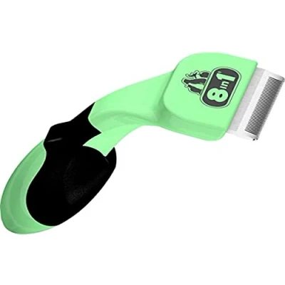 Image de 8in1 Brosse Anti mue Outil de Toilettage Pour Chiens Petite Taille à poils Longs et Courts Elimine les le Sous Morts Réduit la chute jusqu’à 90% S