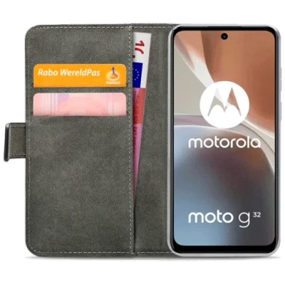 Afbeelding van Mobilize PU leer Book Case Zwart Motorola Moto G32