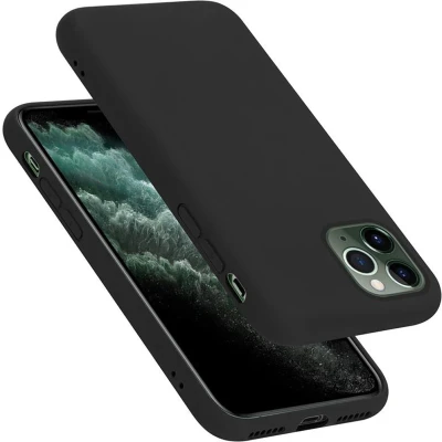 Afbeelding van Cadorabo Hoesje geschikt voor Apple iPhone 11 PRO MAX in LIQUID ZWART Beschermhoes gemaakt van flexibel TPU silicone Case Cover