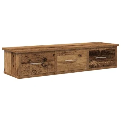 Afbeelding van vidaXL Wandkast 88x26x18,5 cm bewerkt hout oud houtkleurig