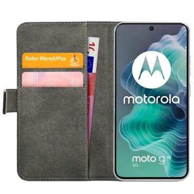 Afbeelding van Mobilize PU leer Book Case Zwart Motorola Moto G35 5G