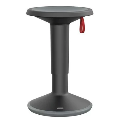Afbeelding van DESIGN KRUK INTERSTUHL, Upis1 DEEP GREY RAL9005, HOOGTE INSTELBAAR.