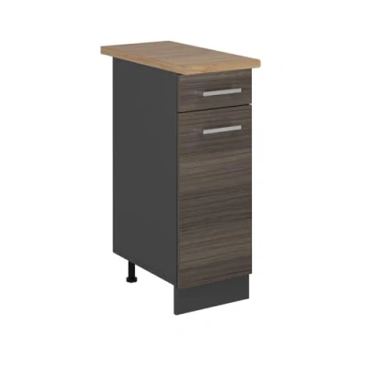 Afbeelding van Vicco Keukenonderkast R Line, Edel grijs/Antraciet, 30 cm , WB Eik