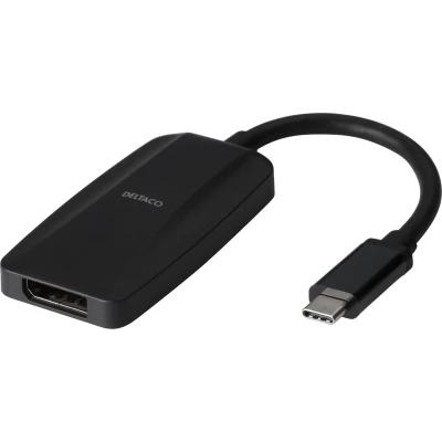 Afbeelding van Deltaco USBC DP8K USB C naar DisplayPort Adapter 8K/30Hz Zwart