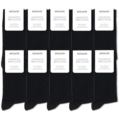 Afbeelding van Occulto 10 PACK Business Sokken, Heren, Maat: 39 42, Schwarz