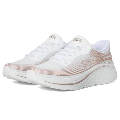 Afbeelding van Skechers MAX Cushioning Elite 2.0 Sneakers laag, Dames, Maat: 38, White/rose gold Textiel