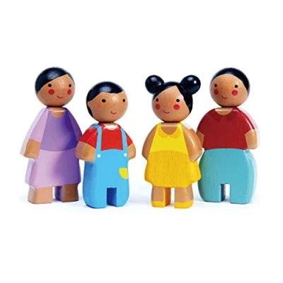 Afbeelding van Tender Leaf Toys Poppenfamilie Sunny 20 X 4 Cm Hout delig
