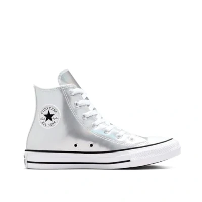 Afbeelding van Converse Chuck Taylor ALL STAR Unisex Sneakers hoog voor kinderen, Maat: 39, Silver/white Hoogwaardig imitatieleer