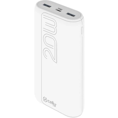 Afbeelding van Power Bank Celly 20000 mAh Wit