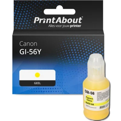 Afbeelding van Huismerk Canon GI 56Y Inktcartridge Geel