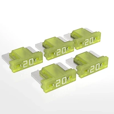 Afbeelding van AUPROTEC Mini LP Blade Zekeringen 2A 30A Auto Steekzekering Keuze: 20A ampère geel, 5 stuks