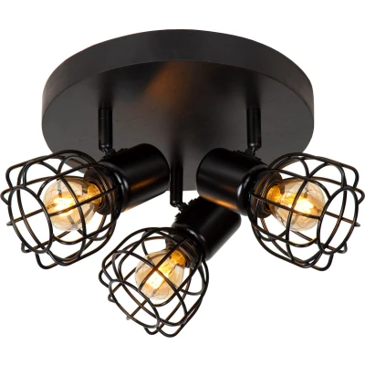 Afbeelding van Lucide FILOX Plafondspot Ø 25 cm 3xE14 Zwart