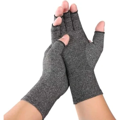 Afbeelding van VITTO Anti artritis handschoenen voor dames en heren, compressiehandschoenen artritis, carpale tunnel, letsel, wanten heren (maat S, grijs)