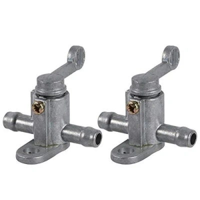 Afbeelding van 2 stuks 8 mm brandstoftankkraan met aan/uit schakelaar voor motorfiets, motorcross, mountainbike, quad, buggy
