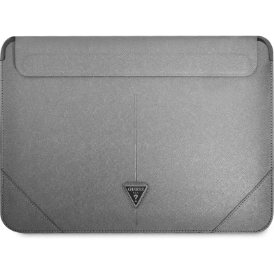 Afbeelding van Guess Saffiano Laptoptas voor o.a. Apple MacBook (16&quot;) Zilver