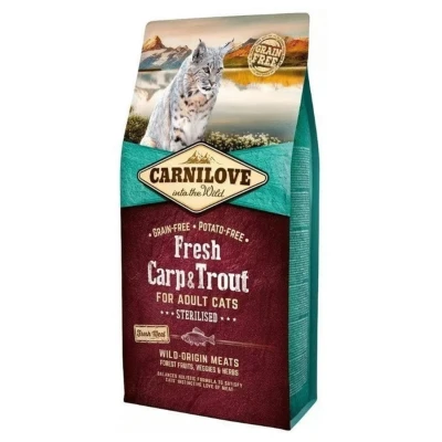 Afbeelding van Carnilove Cat Grain Free Fresh Carp &amp; Trout 6 kg Kat