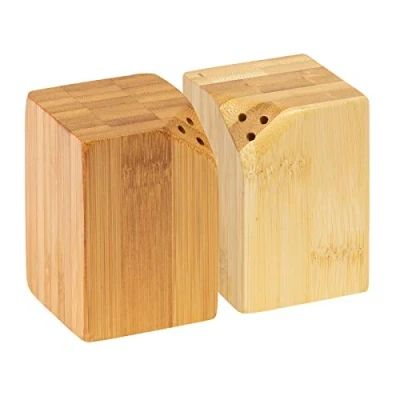 Afbeelding van Westmark 2 stuks vierkante magnetische zout en peperglitter, 20 ml, bamboe, tapas + vrienden, lichtbruin 70042270