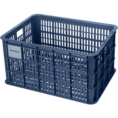 Afbeelding van Gerecyclede fietskrat Basil Crate L 40.0 liter 39 x 49 26 cm bluestone