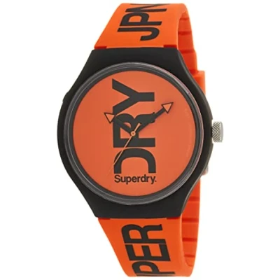 Afbeelding van Superdry Heren Weergavetype: analoog uurwerk: kwarts horloge met siliconen band SYG189OB, armband, Oranje, armband