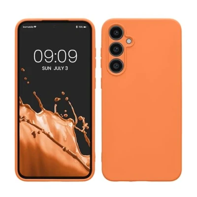 Afbeelding van kwmobile telefoonhoesje geschikt voor Samsung Galaxy S23 FE Hoesje smartphone Back cover in fruitig oranje