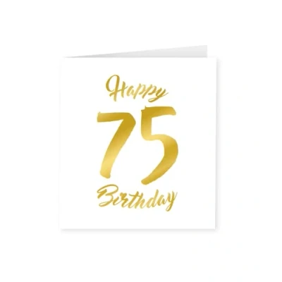 Afbeelding van Gold white cards 75 years