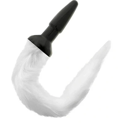 Afbeelding van Darkness ANAL Tail Butt Silicone Plug white