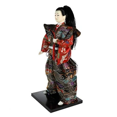 Afbeelding van lachineuse Japanse Samurai Kimono pop Traditionele Aziatische 30 cm woonkamerdecoratie Geisha figuur Handgemaakt Woondecoratie Azië Japan