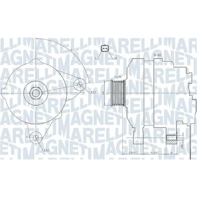 Afbeelding van MAGNETI MARELLI 063731665010 Dynamo / Alternator 14V 80A CITROËN: C3 I Hatchback, C4 C2 PEUGEOT: 207 307 Hatchback