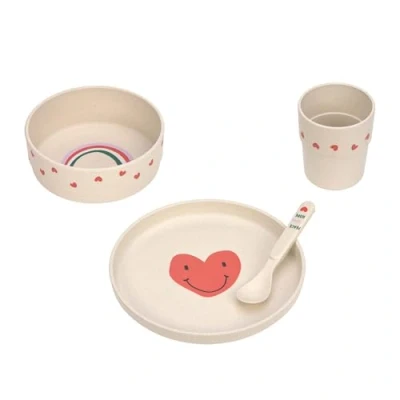 Afbeelding van Lässig Kinder servies set PP/Cellulose Happy Rascals Heart lavender