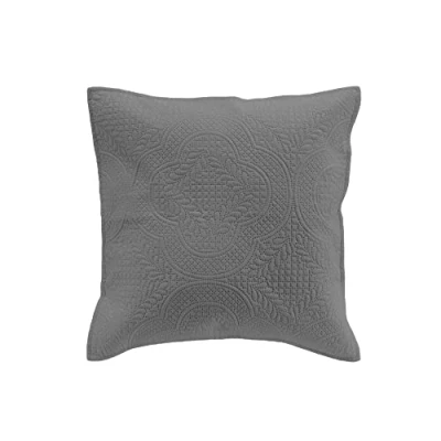 Afbeelding van Douceur d&#039;Intérieur Housse de Coussin (40 X 40 Cm) Romane Anthracite, Microfibre Unie