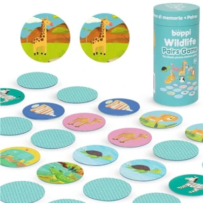 Afbeelding van Memory kaartspel wilde dieren 48 kaarten