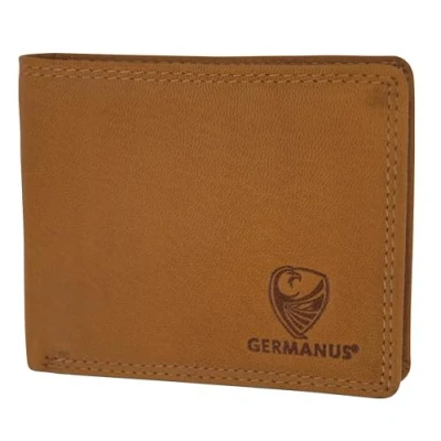 Afbeelding van GERMANUS Leren portemonnee model Max, Lichtbruin, klassiek