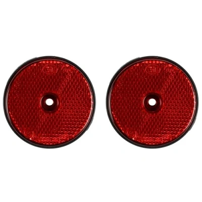 Afbeelding van Benson Schroefbevestiging Reflector Rond 60 mm Rood 2 stuks