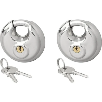 Afbeelding van Pro Plus Discusslot Rond Hangslot Ø 70 mm Gelijksluitend 2 stuks blister