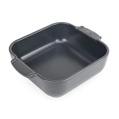 Afbeelding van Peugeot Appolia Vierkante Keramische Ovenschaal 21 Cm Grijs